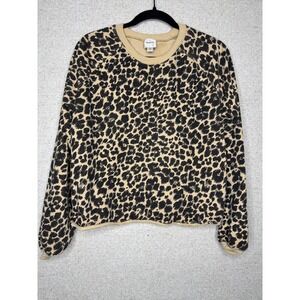 Anthropologie Maeve Sweatshirt Women's XS All Over Animal Print